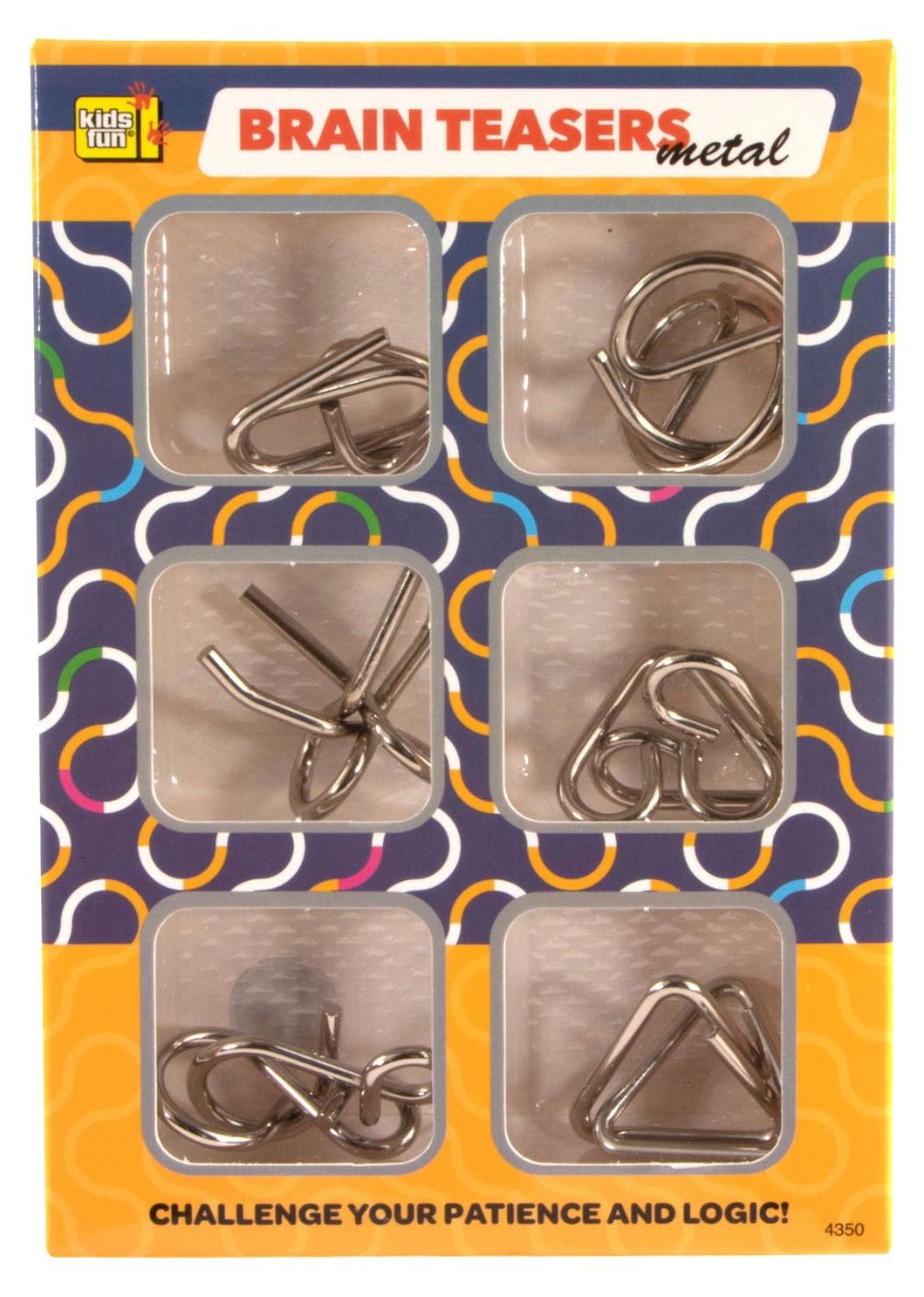 NoBrand Metall Denkspiel mit 6 Teilen – Knifflige Denksportaufgabe für Kinder ab 3 Jahren 4350