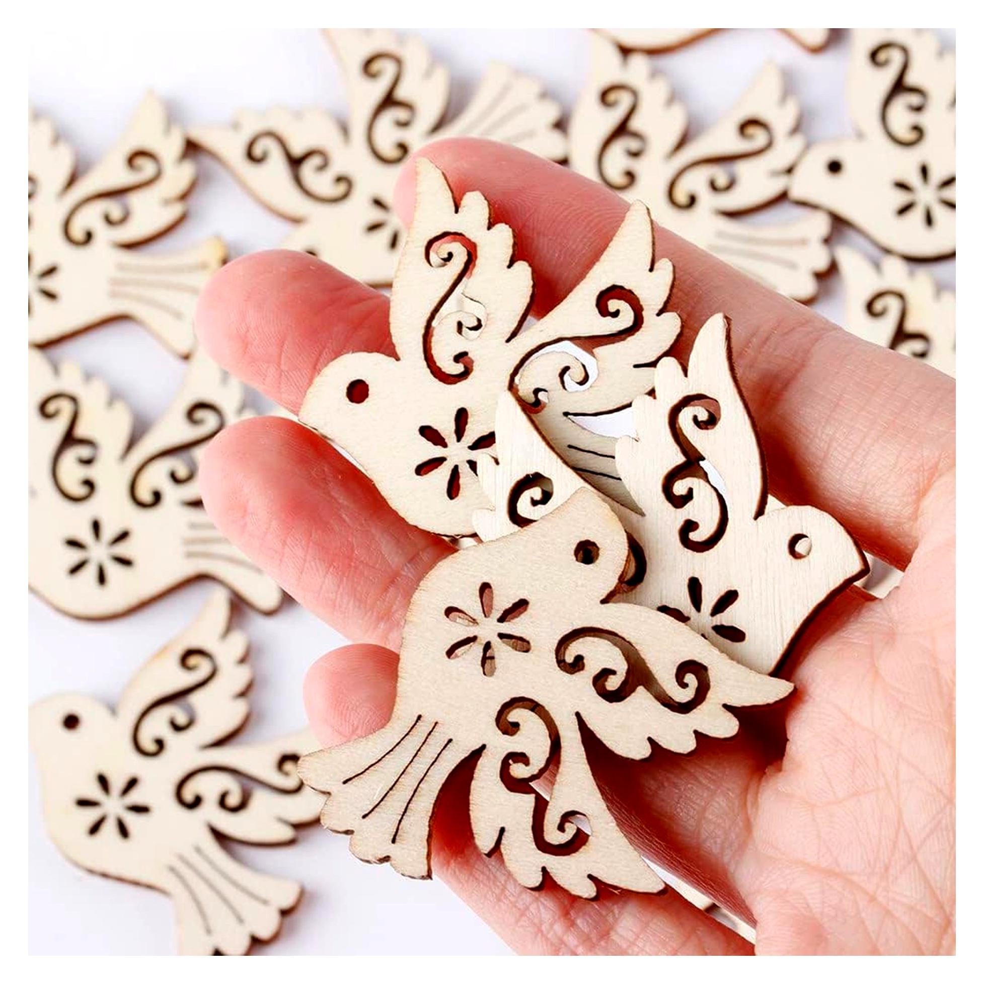 Markenlos 10 Stück Holzstücke für Scrapbooking und Kartenherstellung