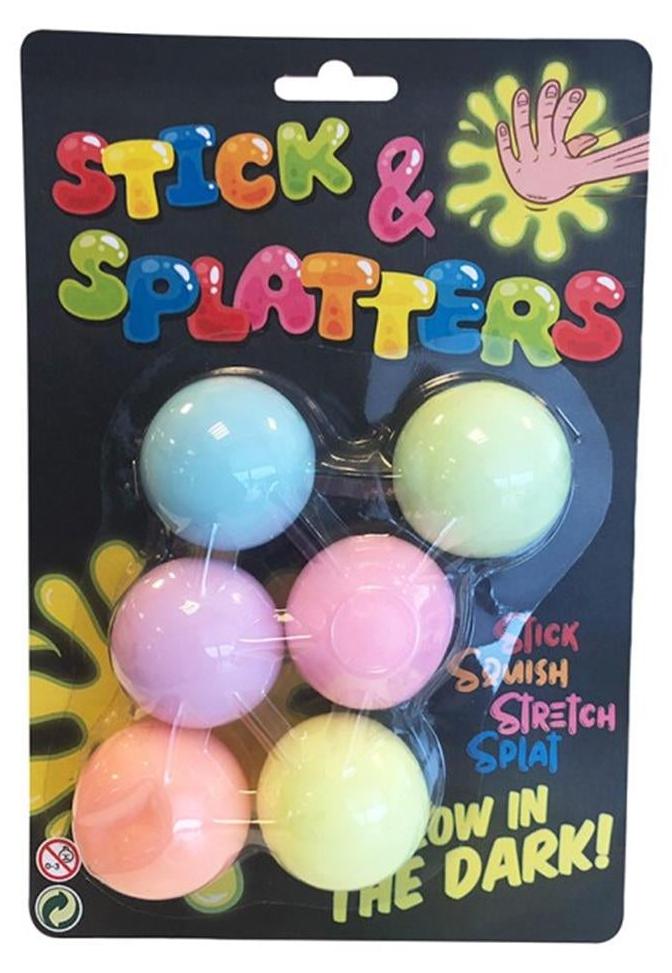 Johntoy Klebriger Stretchballen leuchten im Dunkeln, 6st 64608497