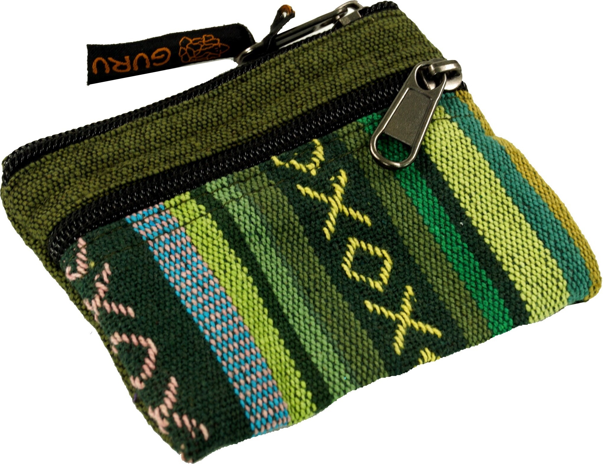 Guru-Shop Ethno Portemonnaie, Geldbeutel - Grün, Uni - Erwachsene, Baumwolle, 10*11*1 cm, Portemonnaies 39971