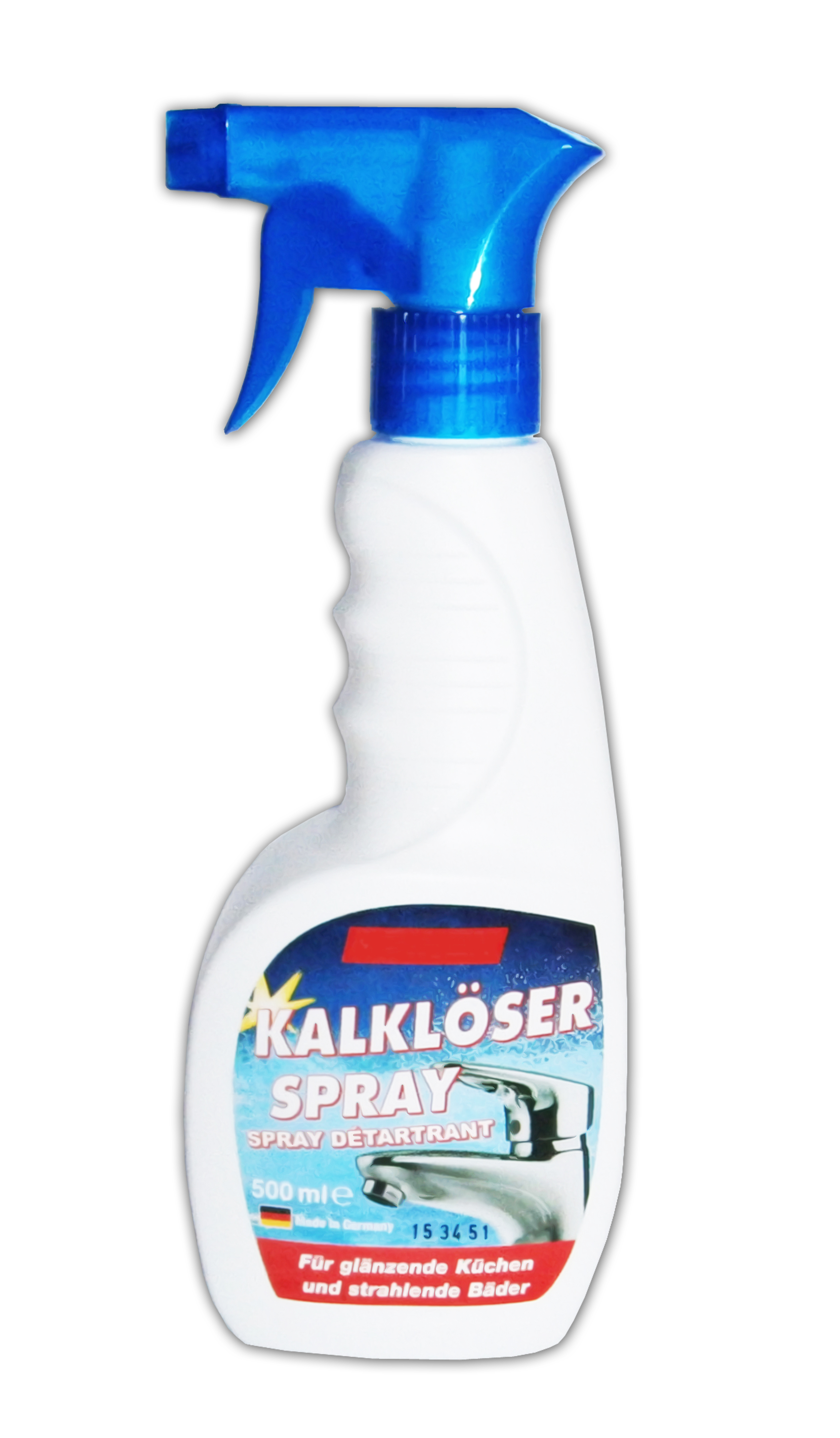 REINEX KALKLÖSER SPRAY 500ml Kalkentferner Entkalker Kalkspray Küche Bad Fliesen Reiniger Sprühflasche 07
