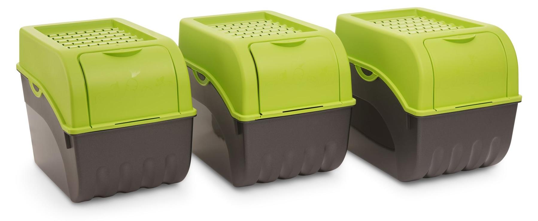 Novaliv 3x Groß 9l grün Kartoffel Kartoffelbox Kartoffelkiste Kartoffellager Kartoffelkopf Kartoffelsack
