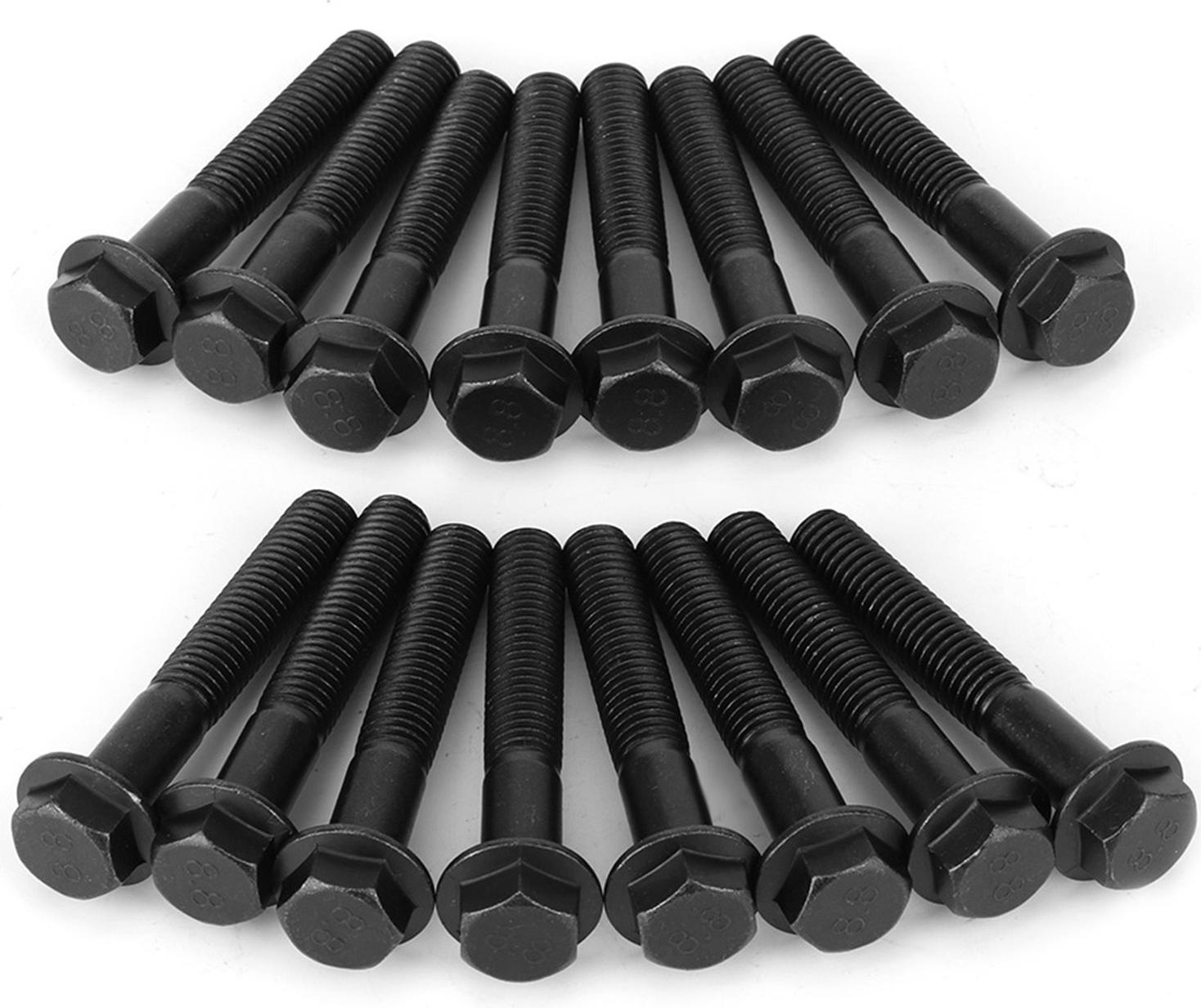 Gistuch 16-teiliges Abgaskrümmer-Schrauben-Set F4TZ-9S425-A, passend für Ford F250 F350 Dieselmotor 7,3 l 1994–2003