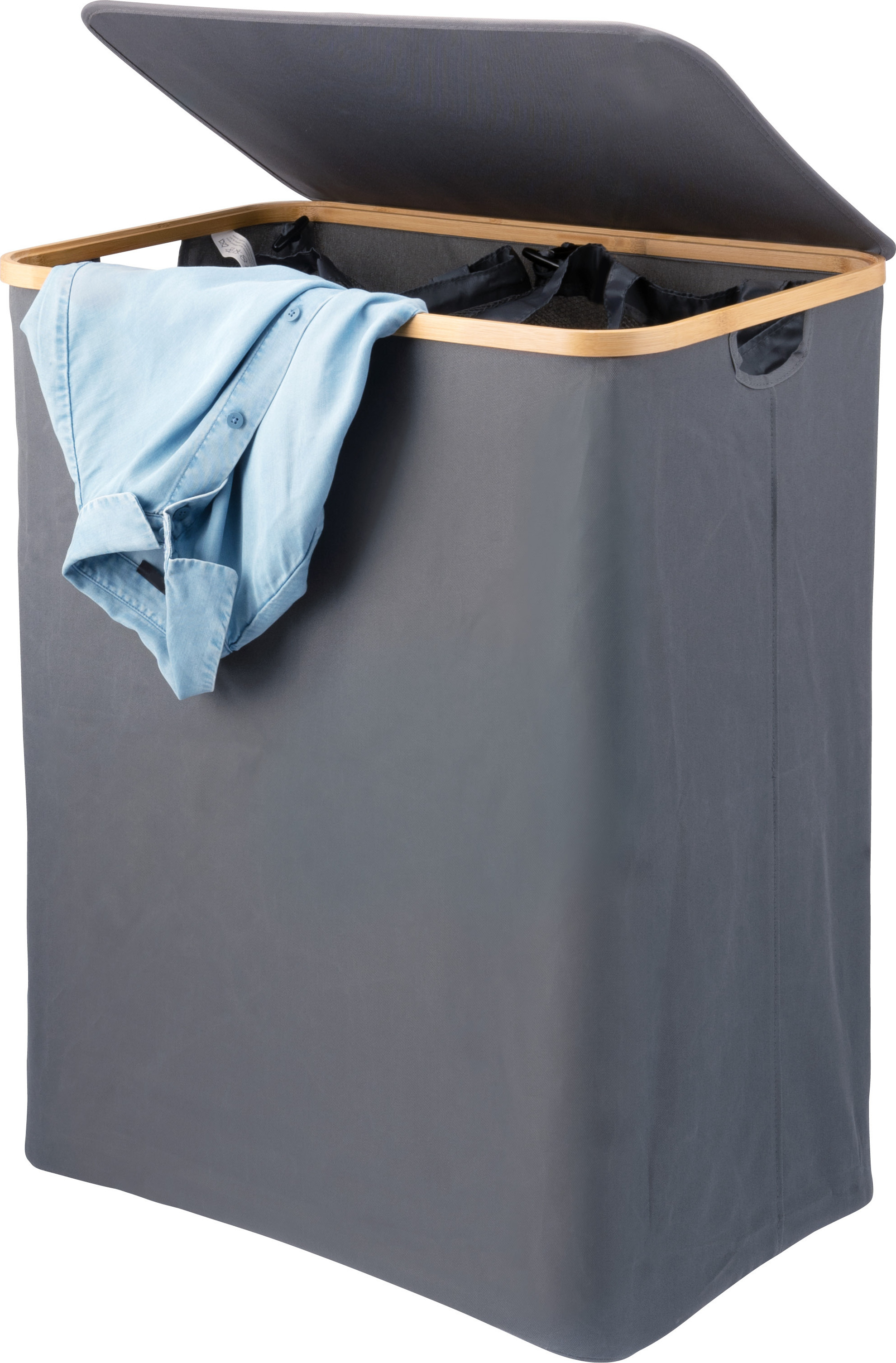 Porta Bastoncini Cotton Fioc Bremermann Moon-Loc | Contenitore Con Coperchio Per Bagno In Acciaio Inox Cromato | Fissaggio A Colla O Viti - 2