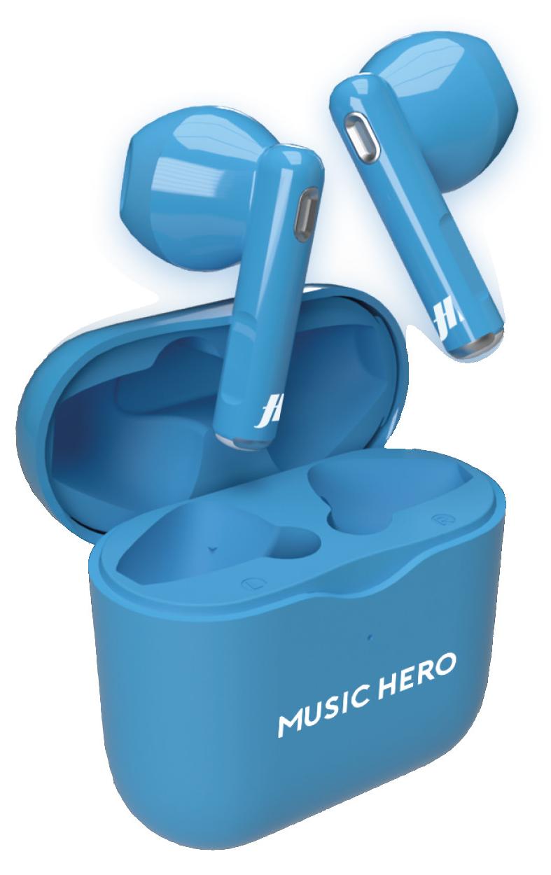SBS MHTWSFLUOR, True Wireless Stereo (TWS), Hovor / hudba, Slúchadlá s mikrofónom, Modrá
