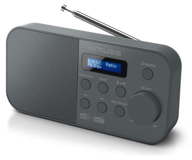 Muse M-109 DB, Tragbar, DAB+, FM, PLL, 87,5 - 108 MHz, 174.928 - 239.2 MHz, Automatischer Suchlauf, Automatische Speicherung, LCD