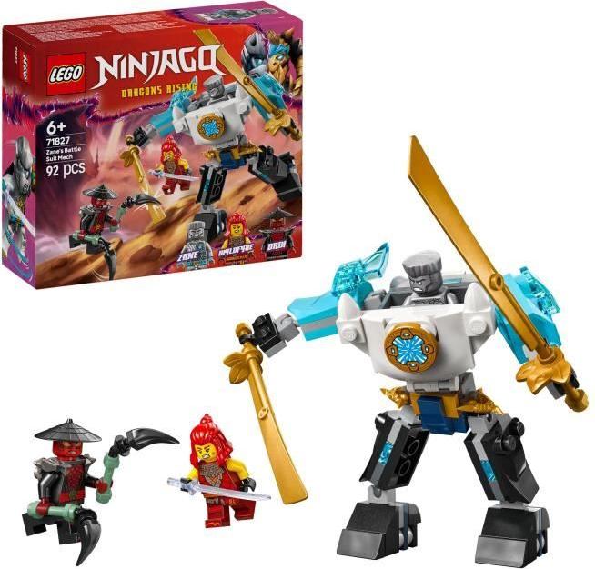 LEGO NINJAGO Zaneho super robotická zbroj, stavebnicový set s 3 minifigúrkami, séria 3 Vzostup drakov, pohyblivý robot