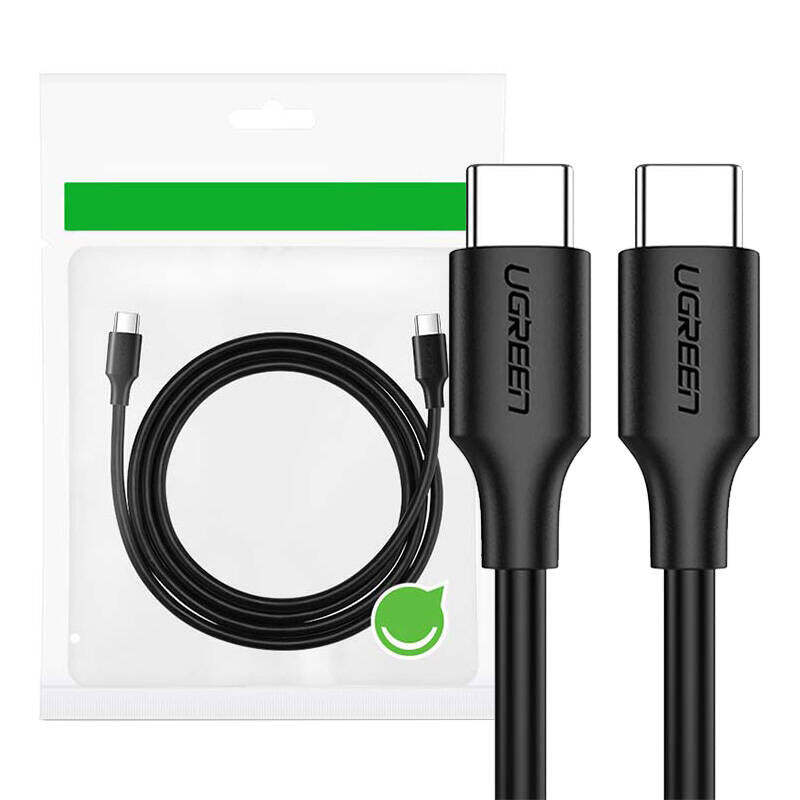Ugreen vernickeltes Kabel USB-C zu USB-C, 1m, Schwarz B-5624