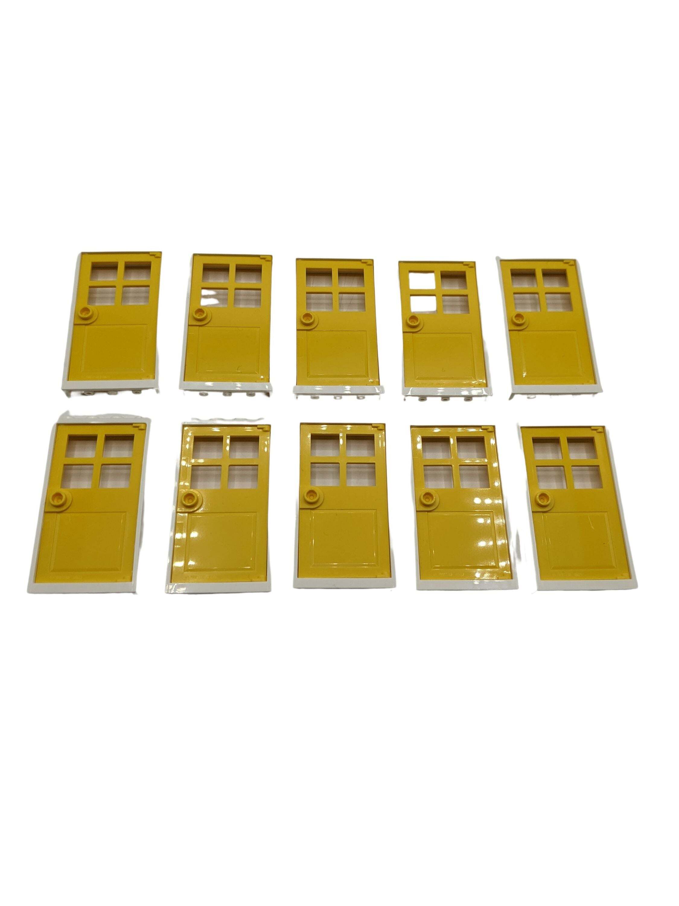 LEGO® dvere 1x4x6 Žlto-biely rám pre dom, stavanie NOVINKA! Množstvo 100x