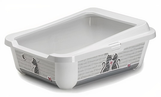Moderna Trendy Cat Litter Box Open + Rim Cats In Love 15,99