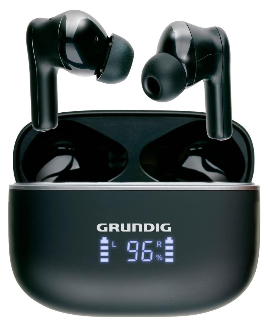 Bezdrôtové slúchadlá do uší Grundig Bluetooth Earbuds 300mAh - slúchadlá s LED displejom a 6,5 hodinami prehrávania - vrátane nabíjacieho puzdra a nabíjacieho kábla USB-C