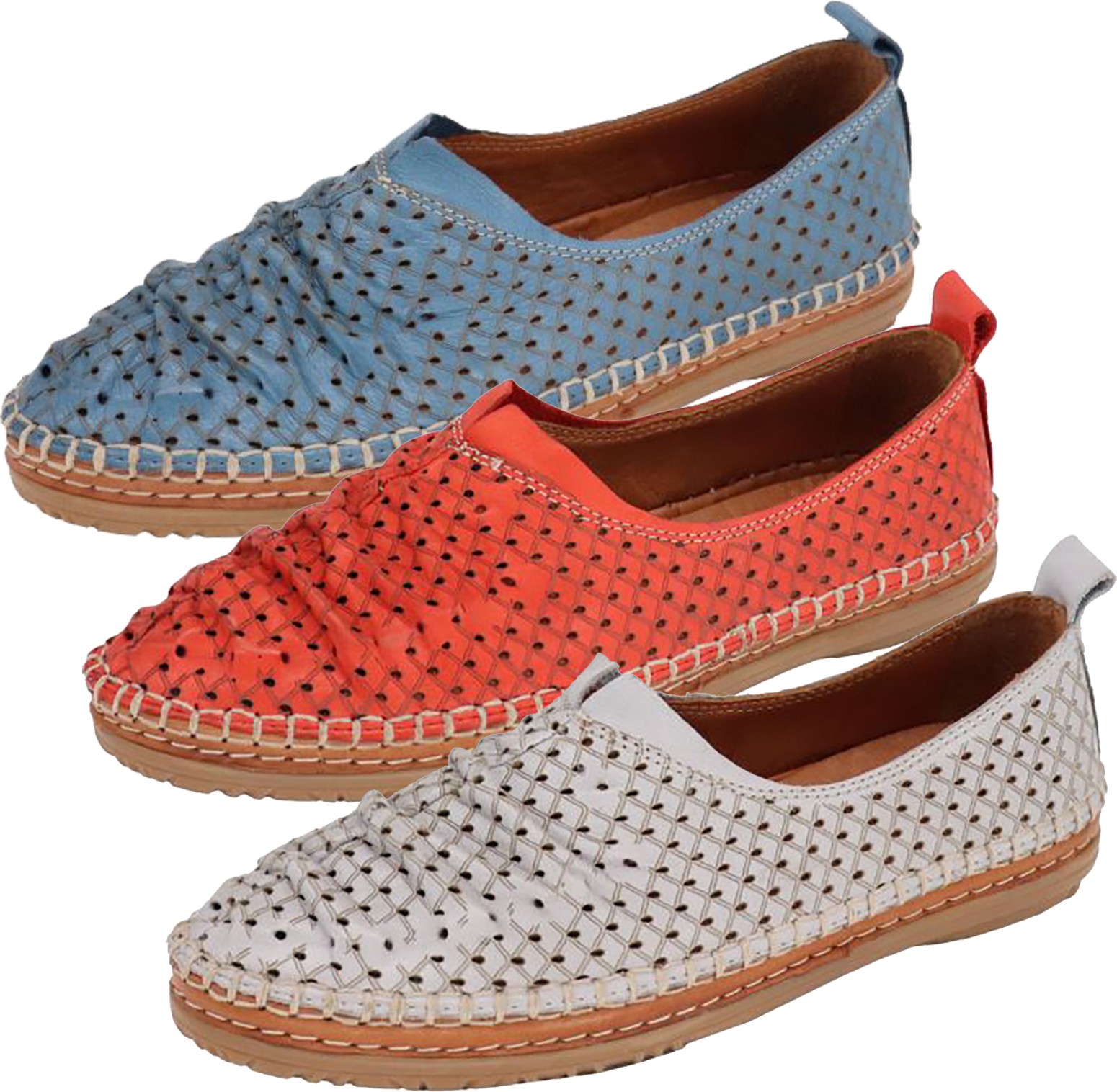 Miccos Shoes Miccos Damen Slipper Ballerinas Halbschuhe Leder , Größe:39 EU, Farbe:Rot 207827_06_39