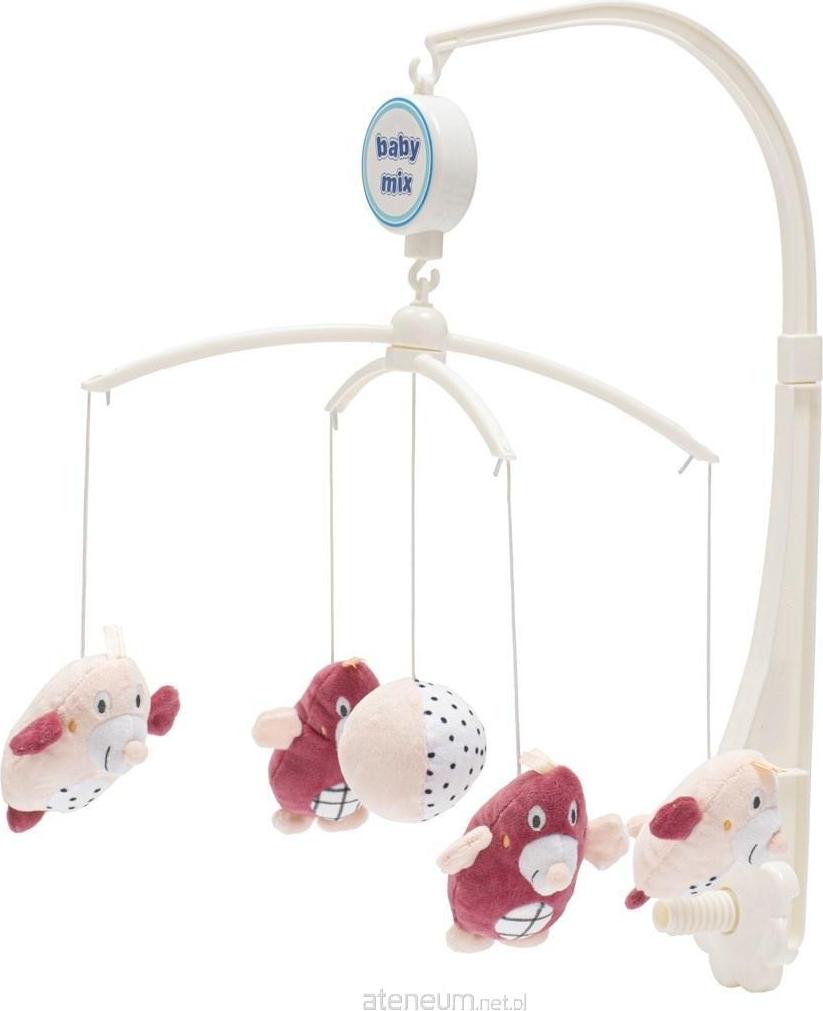 BABY MIX Karussell über dem Kinderbett Kreciki rosa