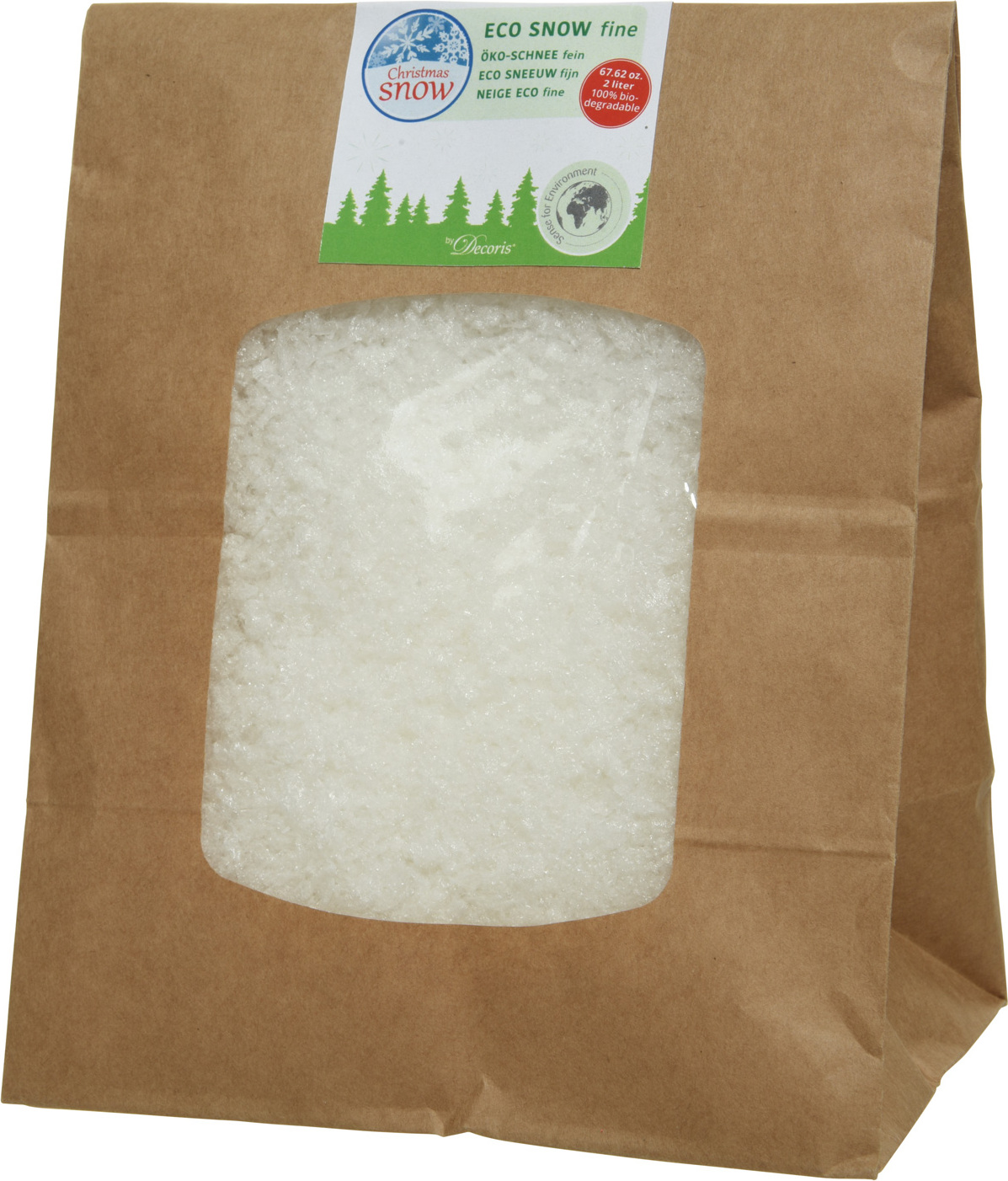 MARELIDA Kunstschnee - Beutel - Maisstärke - 34g - grob - weiß - 100% biologisch abbaubar 470073-1