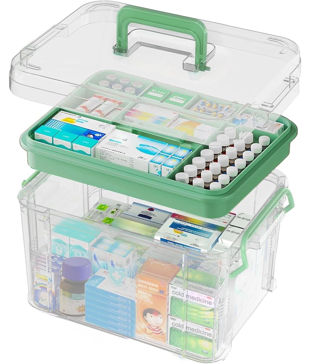 OEM Medizinischer Organizer mit 2 Schritten zur Handhabung und zum Umgang mit medizinischen Produkten.