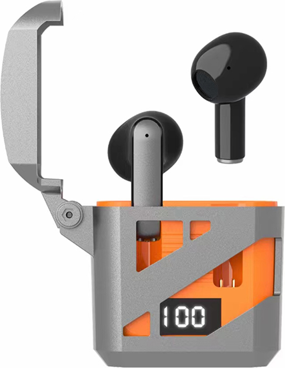 andoer Cooles, langlebiges, meistverkauftes kabelloses BT-Semi-In-Ear-Headset GT02 im Mecha-Stil