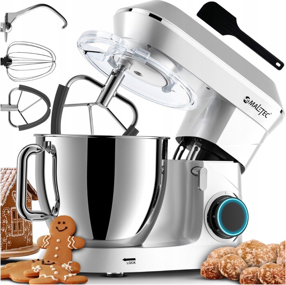 Küchenmaschine Maltec Planetenmixer Leistung 2200W 6,5L 6 Stufen + BELLA-T-2172