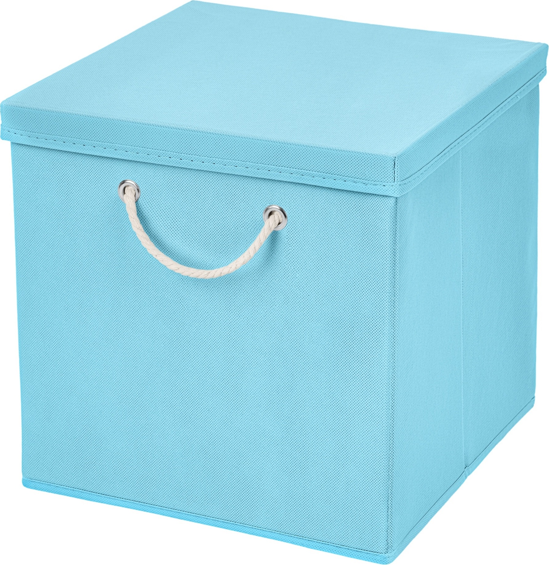 Stick&Shine Faltbox Hellblau - Praktischer Aufbewahrungskorb 30x30x30 Cm Mit Deckel