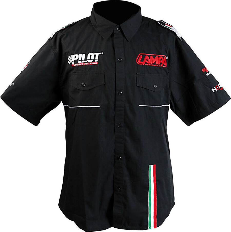 Hemd Lampa kurzer Arm, schwarz - S 99301