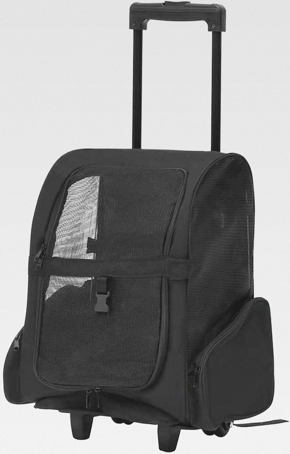 Markenlos Trolley für Haustiere 3-in-1 Faltbar Schwarz Haustierbedarf Model171019