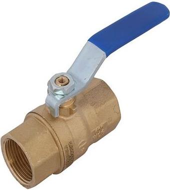 Js Kugelhahn, Schwer, Dn20, 3/4" Bl 68Mm,St-Gr.blau,Ms-Blank,Dvgw