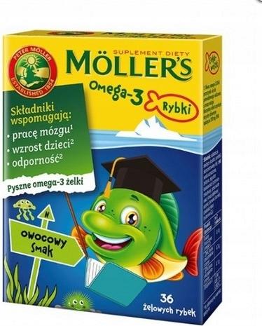 Möller's Mollers Omega-3 Fischgelees Fruchtgeschmack 36 Stück