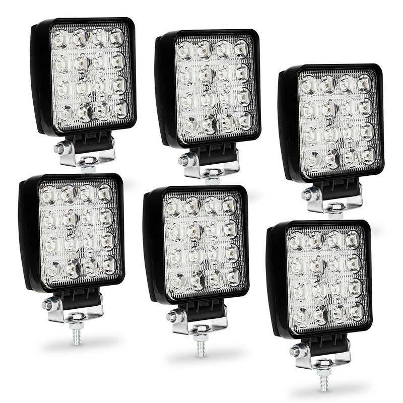 EINFEBEN 6x 48W LED Arbeitsscheinwerfer 12v Scheinwerfer Für Traktor, Auto, LED Strahler LKW, Offroad, PKW Zusatzscheinwerfer Rückfahrscheinwerfer Wasserdicht IP67 SUV Zusatzscheinwerfer RL-6-MR2749-WH2