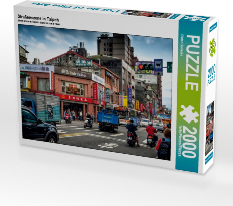 Calvendo Straßenszene in Taipeh 2000 Teile Puzzle quer 900x670mm, Gödecke Dieter; 7397259