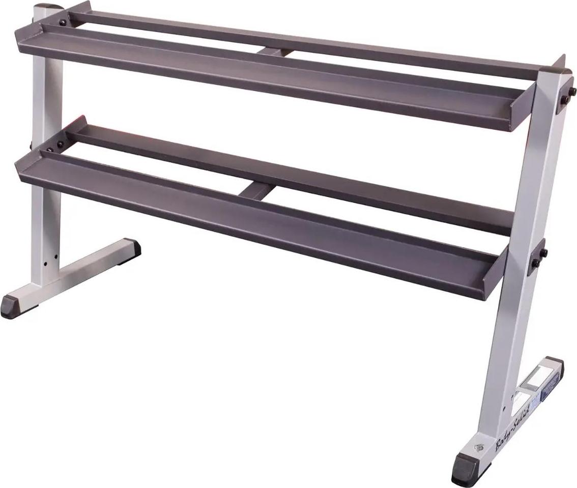 Body-Solid 3-stöckiges Kurzhantelregal mit erweiterbarem Stauraum – GDR60