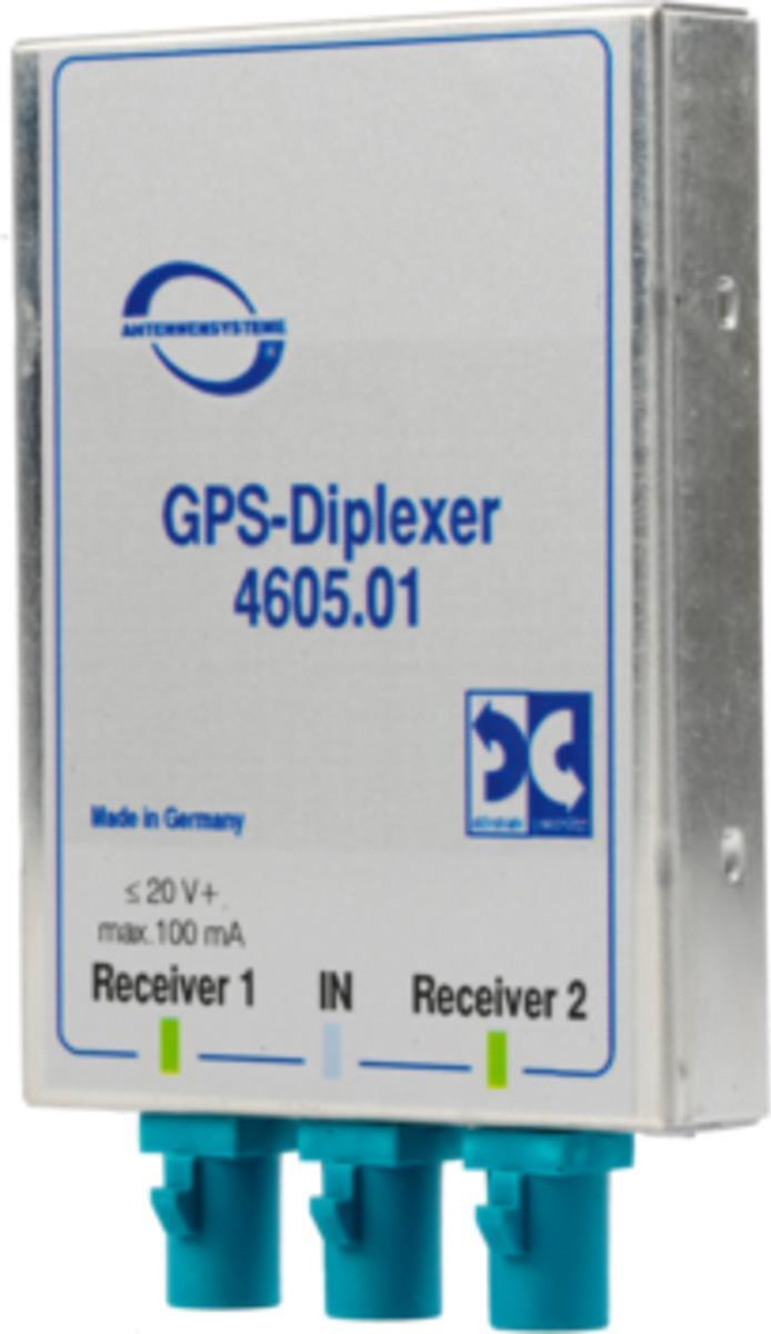 Antennentechnik Bad Blankenburg ABB GPS Signalverteiler (2 Receiver an 1 Antenne) 3 x FAKRA(m) | Silber 4605.01