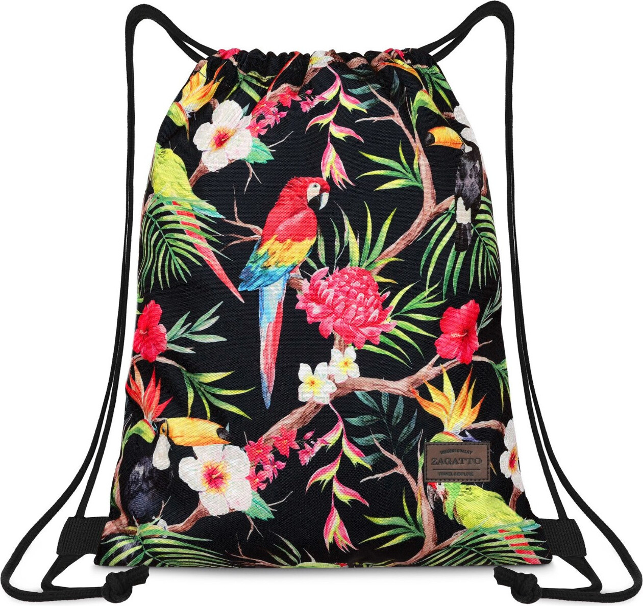 Zagatto Rucksack Tasche mit Blumenmuster Rucksacktasche mit Blumenmotiv 'Rio' ZG711