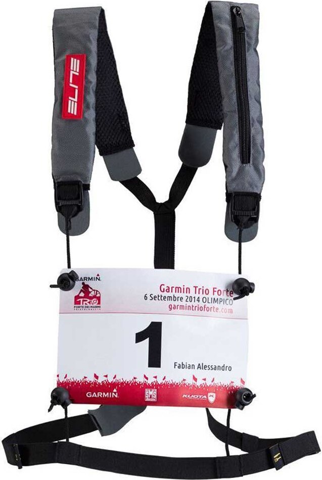 Elite Triathlon Startnummernband Schwarz Schwarz One Size FA003512000