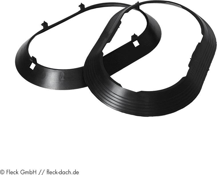 FLECK Spannbahnelement oval für dichte Leitungsdurchführung, 200cm² Lüftungsquerschnitt, DN 100