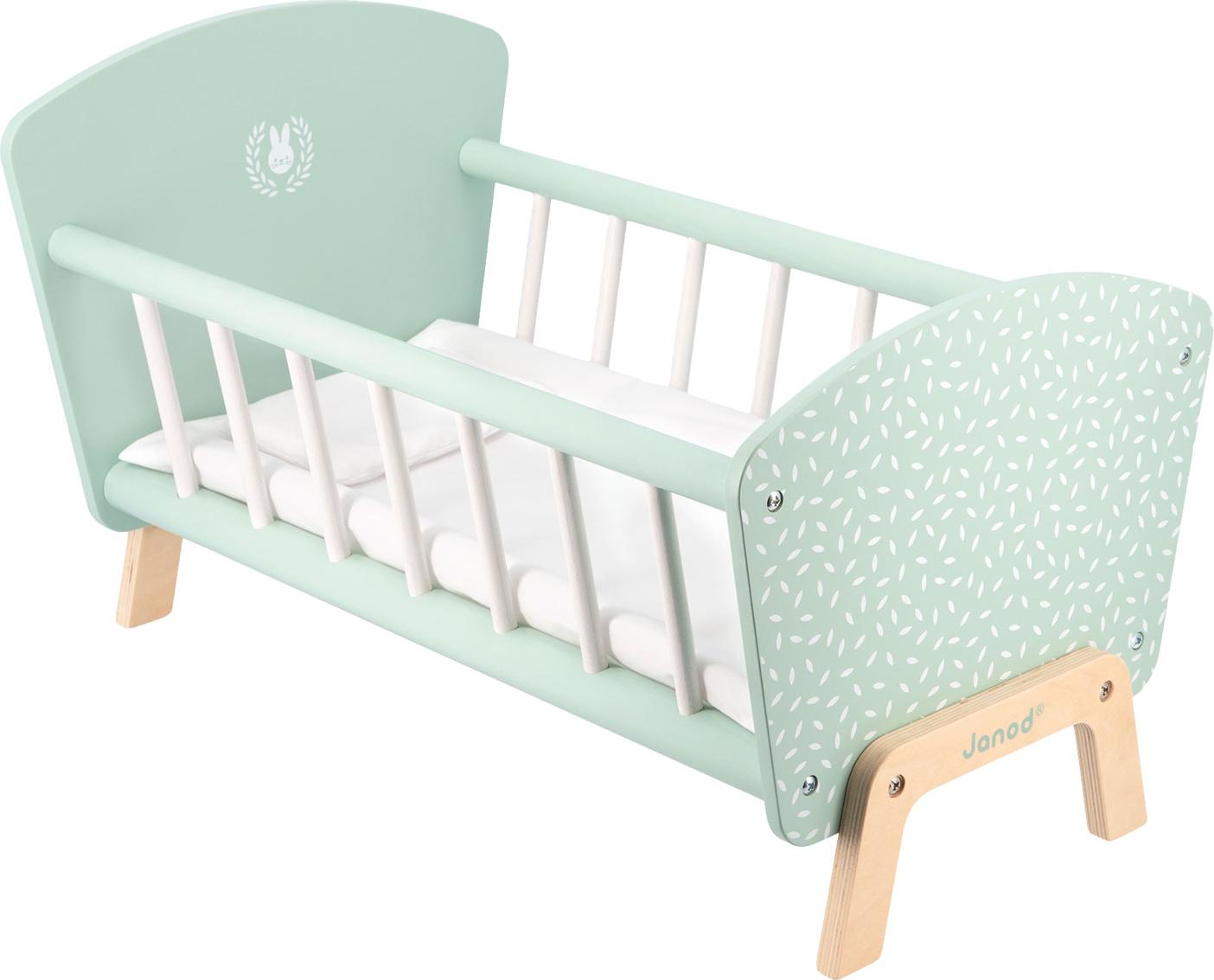 Janod Puppenbett Zen - Holz Puppenbett für Babypuppen 5902