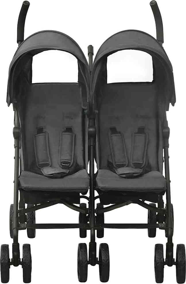 vidaXL Geschwisterwagen Anthrazit Stahl 10236