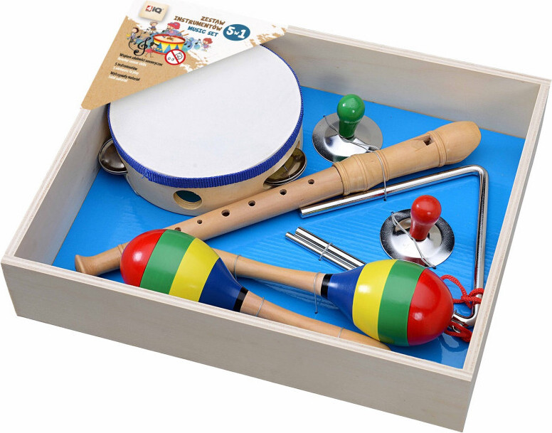 4IQ Group 4iQ Instrumentensatz aus Holz für Kinder 5in1 Weiß Z002612