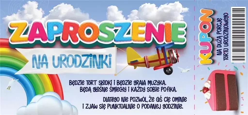 YEKU Zaproszenia urodzinowe z odrywanym kuponem 10 sztuk