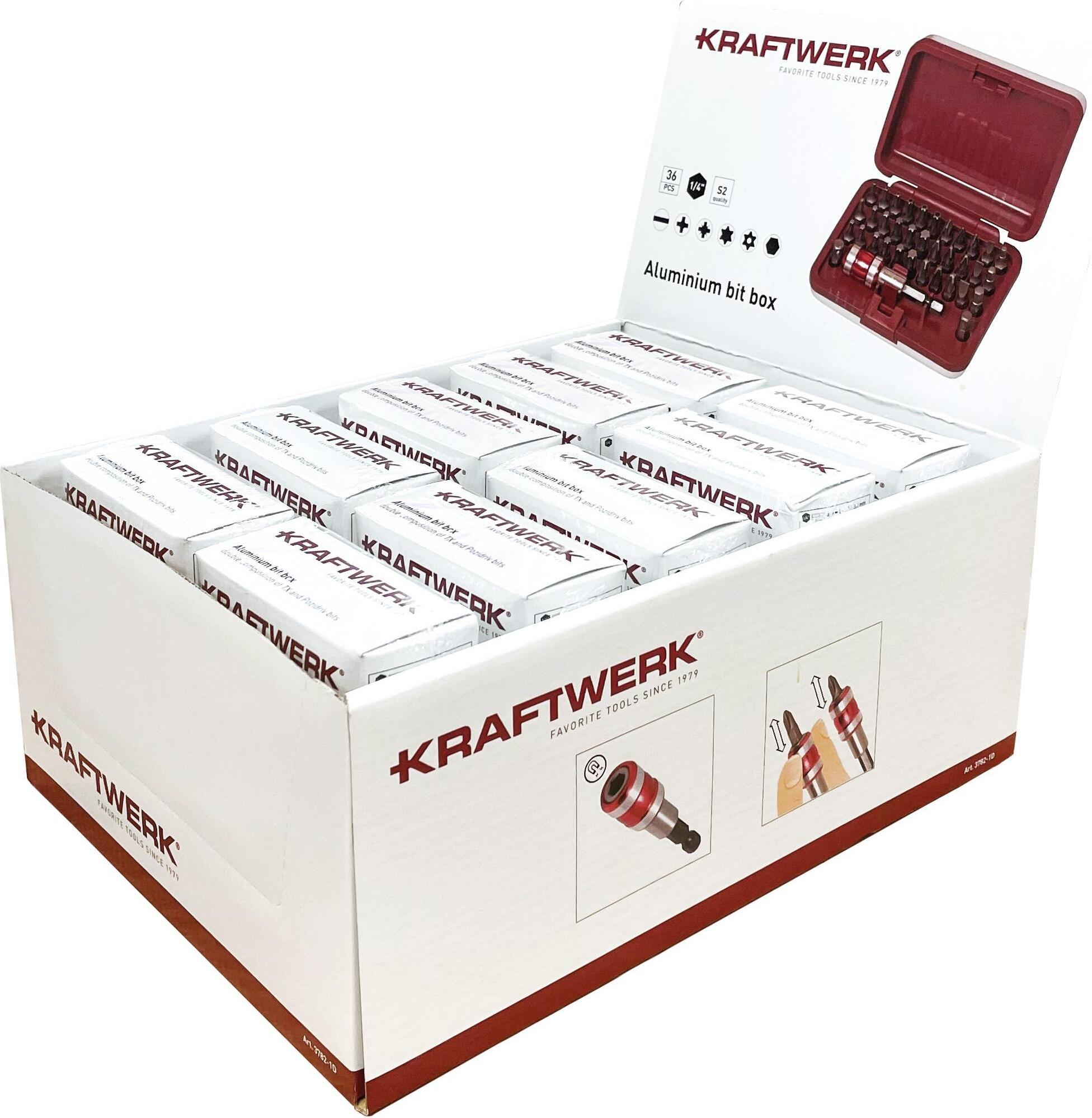 Display mit ALUBIT-Box 1/4", 10 Stk. 3782-1D