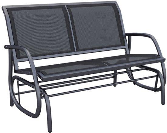 OEM Metallener 2-sitziger Gartenstuhl, Gartenbank, Gartenliege, Parkbank, metallene Gartenmöbel, schwarz, 120 x 70 x 88 cm 2026
