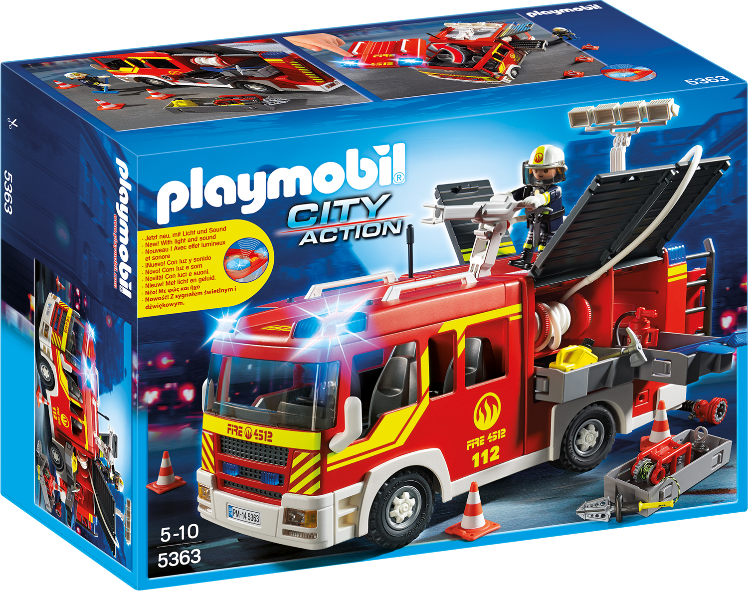 PLAYMOBIL 5363 - Löschgruppenfahrzeug mit Licht und Sound