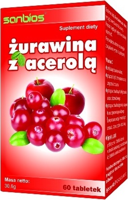 SANBIOS Cranberries mit Acerola 60 Tabletten.