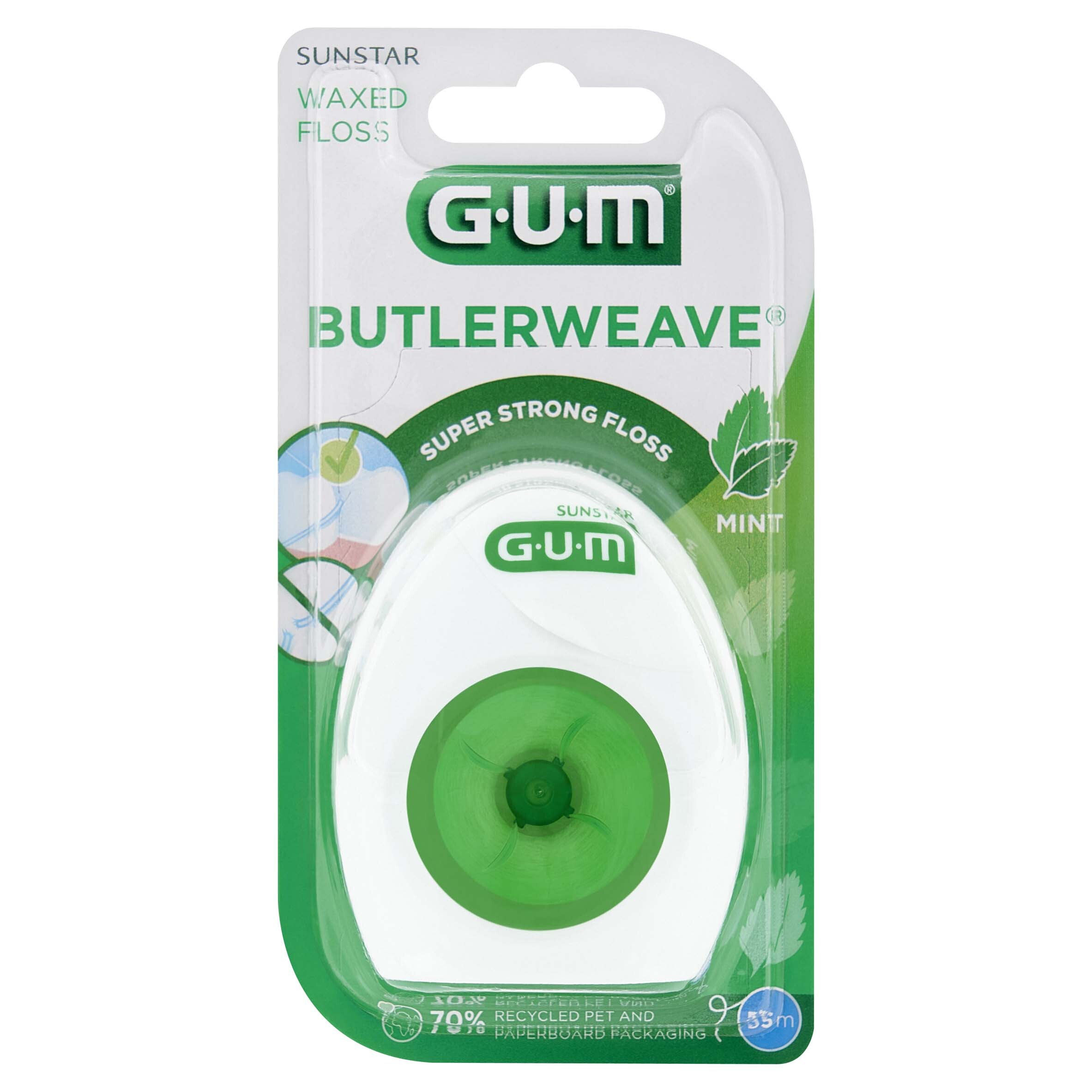 Fil Dentaire GUM Menthe - GUM Butlerweave - Hygiène Dentaire - Fabriqué En Allemagne - Neuf
