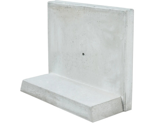 hohe Sichtbetonklasse, rundum schalungsglatt - perfektes Handling dank Einpunkt-Aufhängevorrichtung Winkelstütze Sichtbeton grau 100 cm x 8 cm x 55 cm Fußtiefe = 30 cm Diephaus