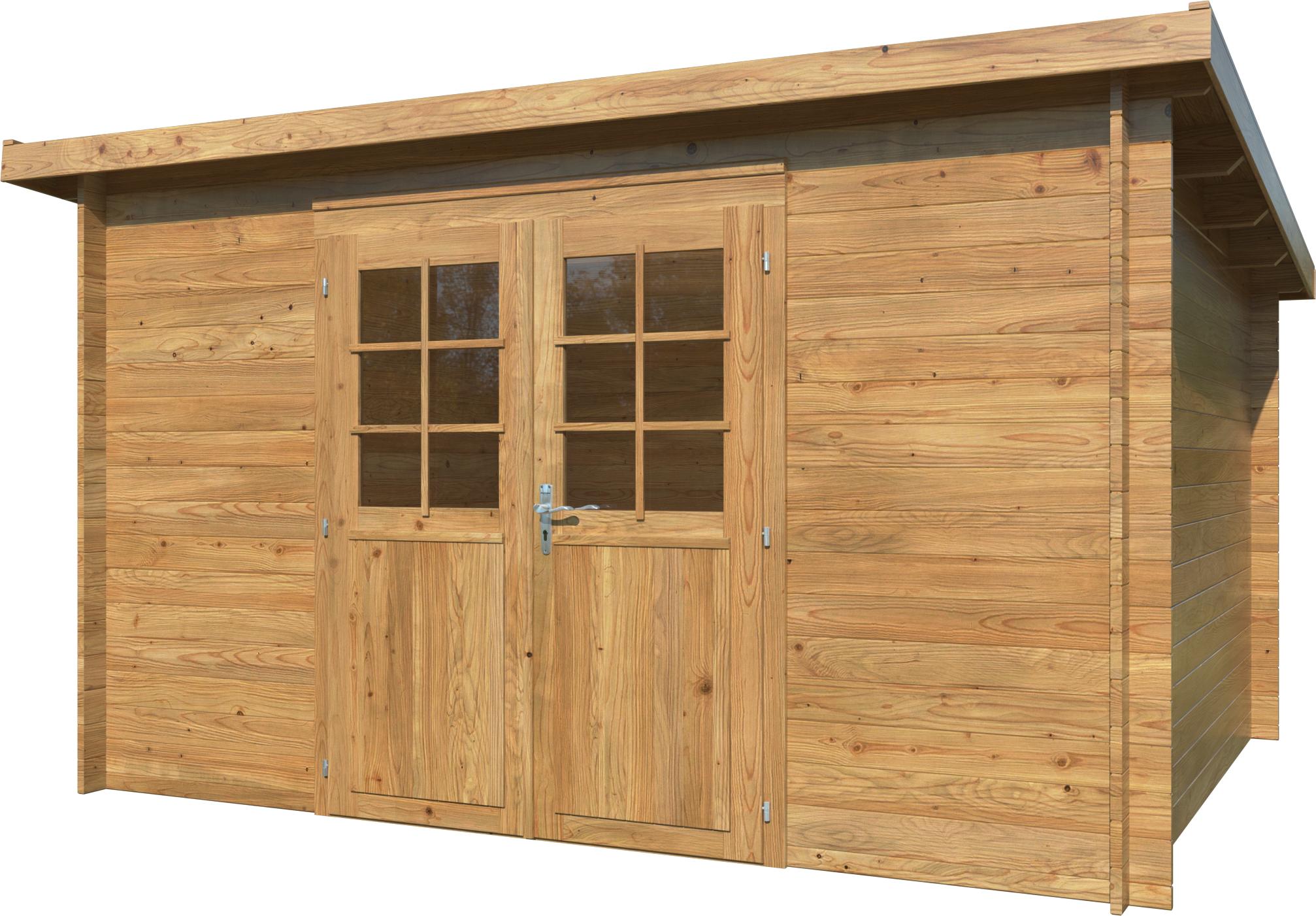 Palmako Gartenhaus Alice 9,0 m² - 28 mm Braun kesseldruckimprägniert