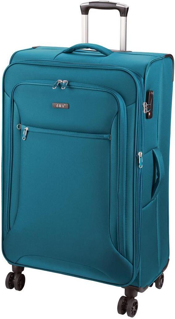 d & n lederwaren D & N Travel Line 6404 Petrol 2-Rollen Trolley S 49cm 6454 16 petrol