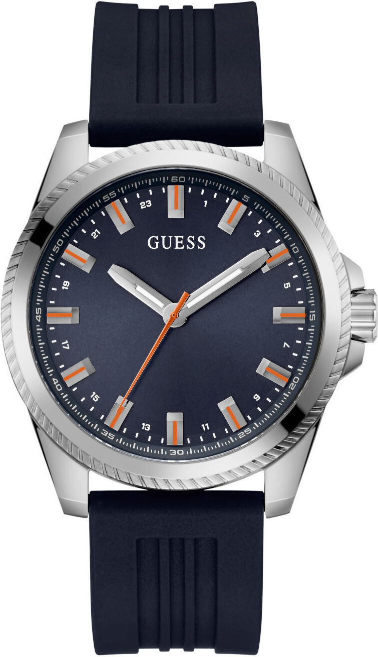 Pánske náramkové hodinky Guess Champ 44 mm námornícka farba, strieborná GW0639G1
