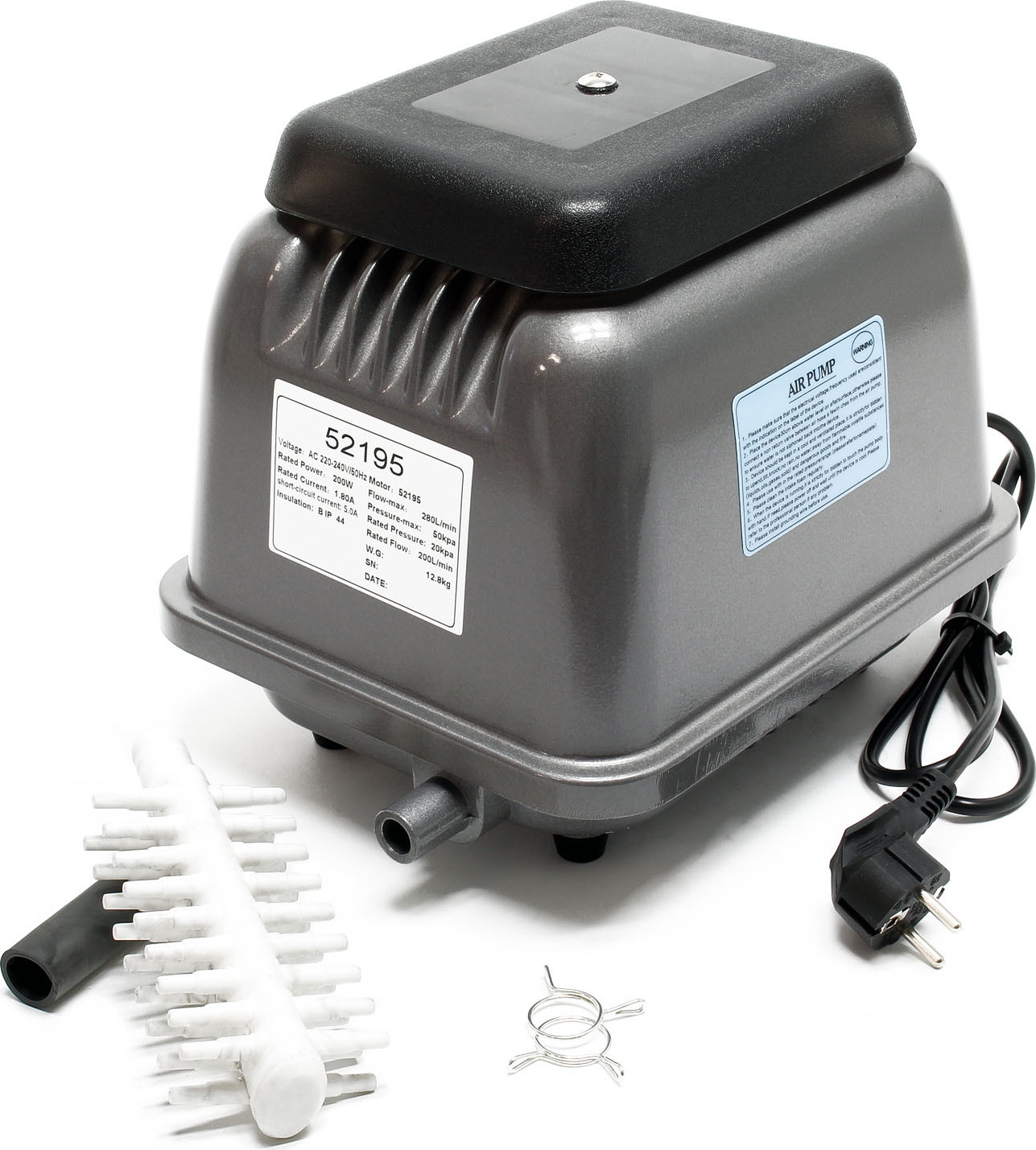 SunSun HJB-280 prevzdušňovač jazierka 16800l/h 200W vzduchové čerpadlo pre akváriá a jazierka pre vodu bez ľadu v zime a prísun kyslíka v lete