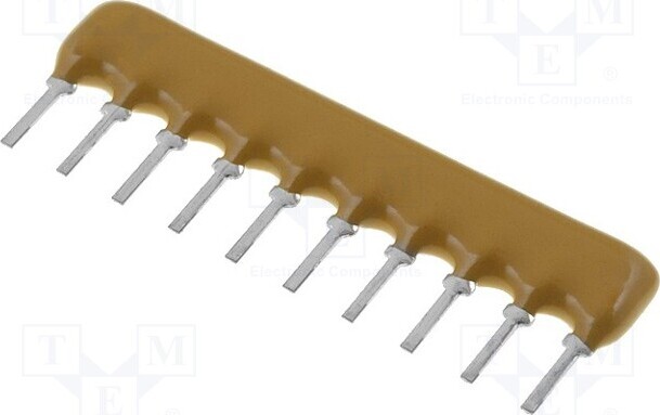 TNE 5x Widerstandsnetzwerk: X Anz.Widerstand: 9 THT 2,2kΩ 0,2W 2% 4610X-101-222LF Widersts _1GH_4610X-101-222LF