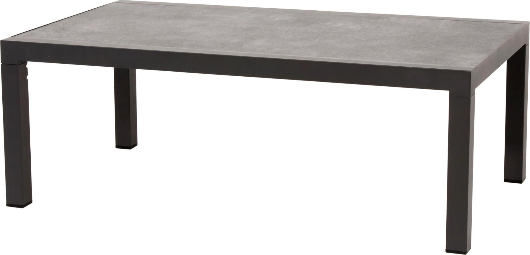 Tisch - 120x70x43 cm - Aluminium - Keramikplatte