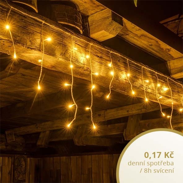 DECOLED LED-Lichtstalaktiten Hobby Line, 2x0,5m, warmweiß, 40 Dioden LWI25W